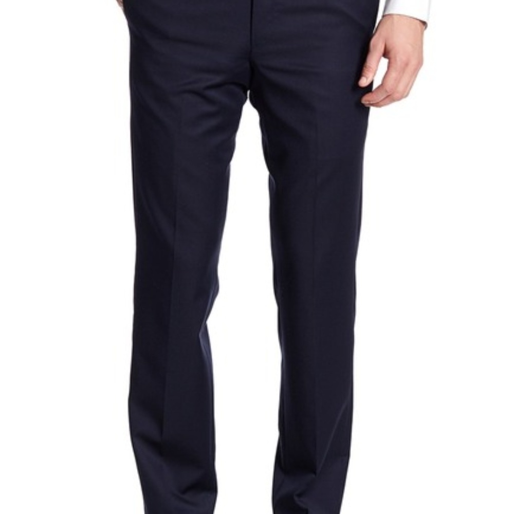 Broletto Navy Wool Dress Pants - Men - 36x34